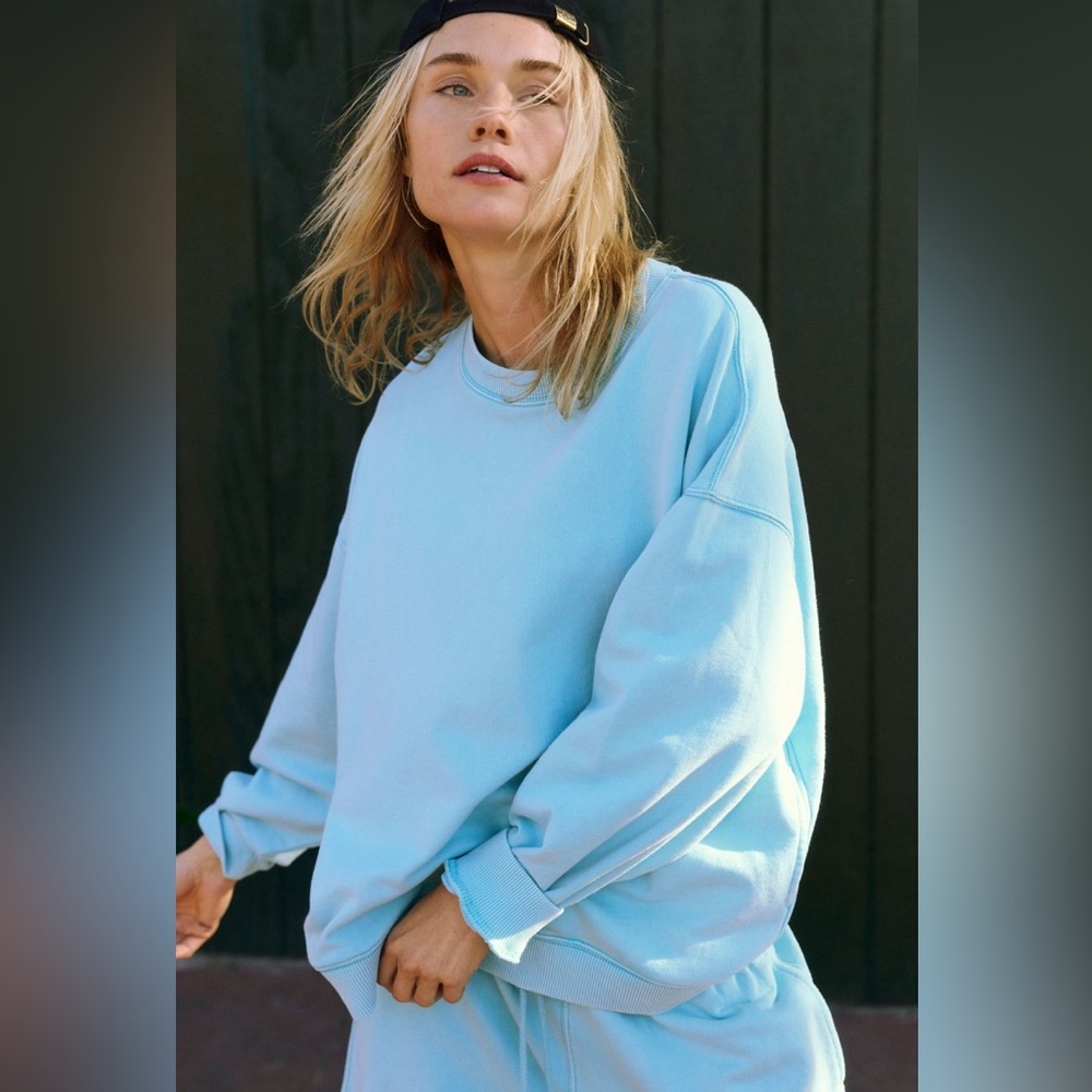 Free People All Star Solid Pullover - small - Big Sky (blue)